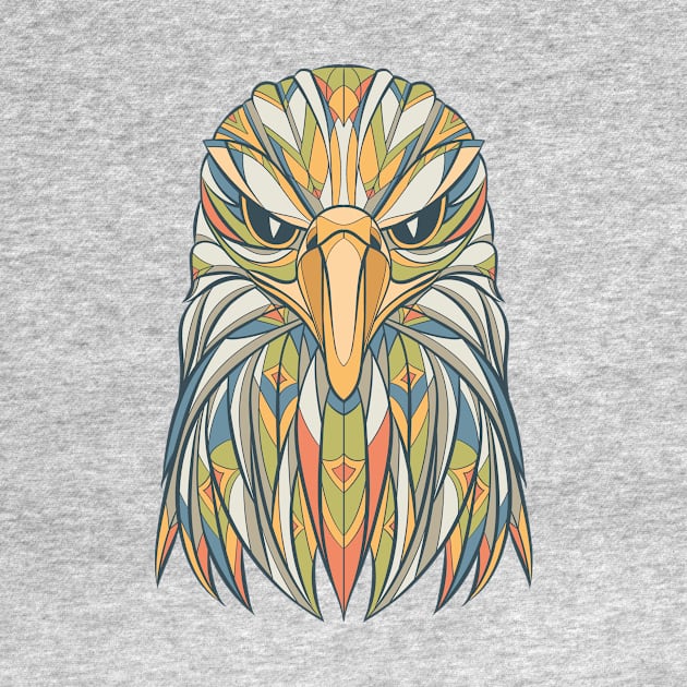 Eagle shirt | Indian ethnic boho t-shirt with hippie and geometric wild bird by OutfittersAve